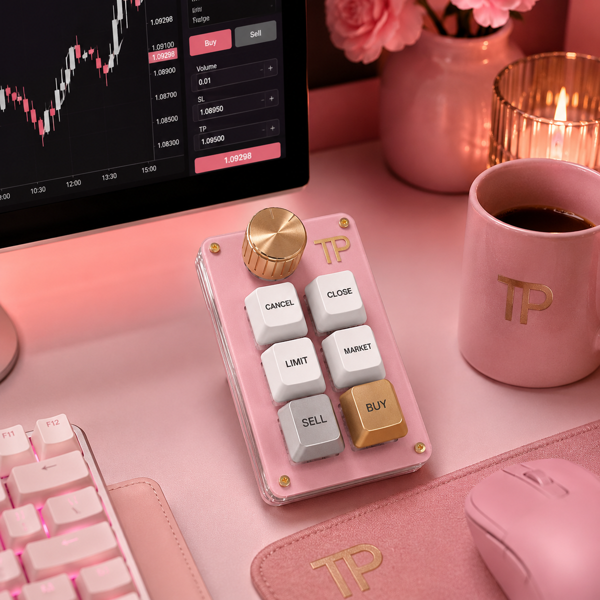 Pink Trading Keyboard